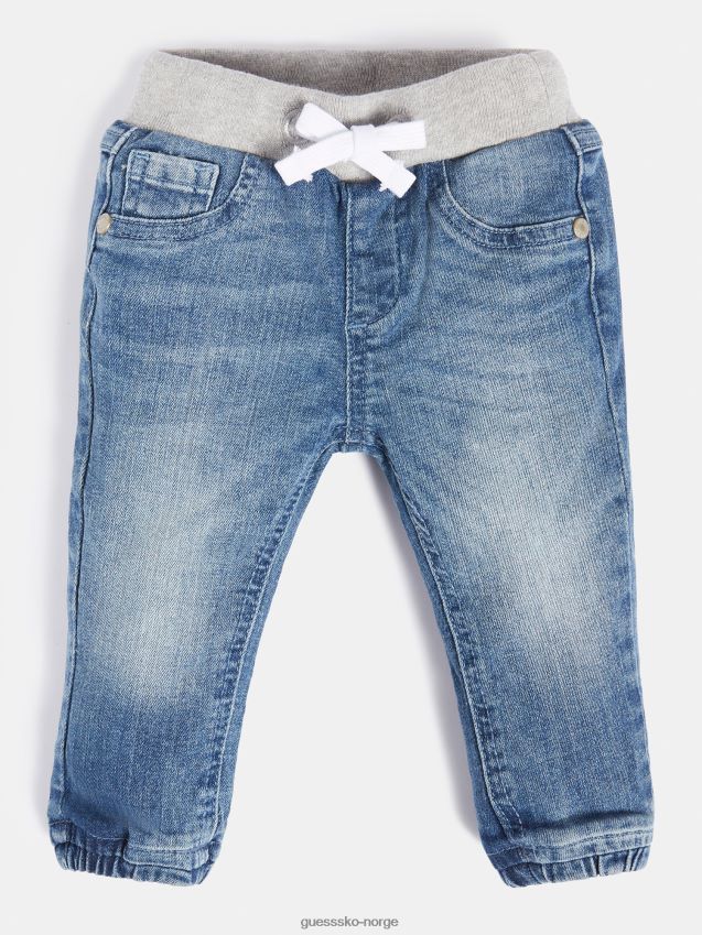 Guess blå denimbukse med normal passform blå gutt F0LJ802381