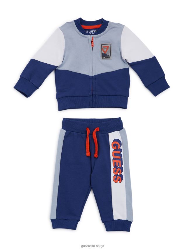 Guess blå hvit combo aktiv genser og buksesett (0-24m) blå hvit kombo gutt F0LJ8011155