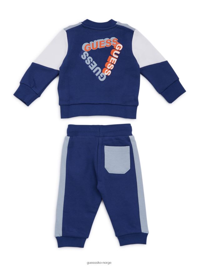 Guess blå hvit combo aktiv genser og buksesett (0-24m) blå hvit kombo gutt F0LJ8011155