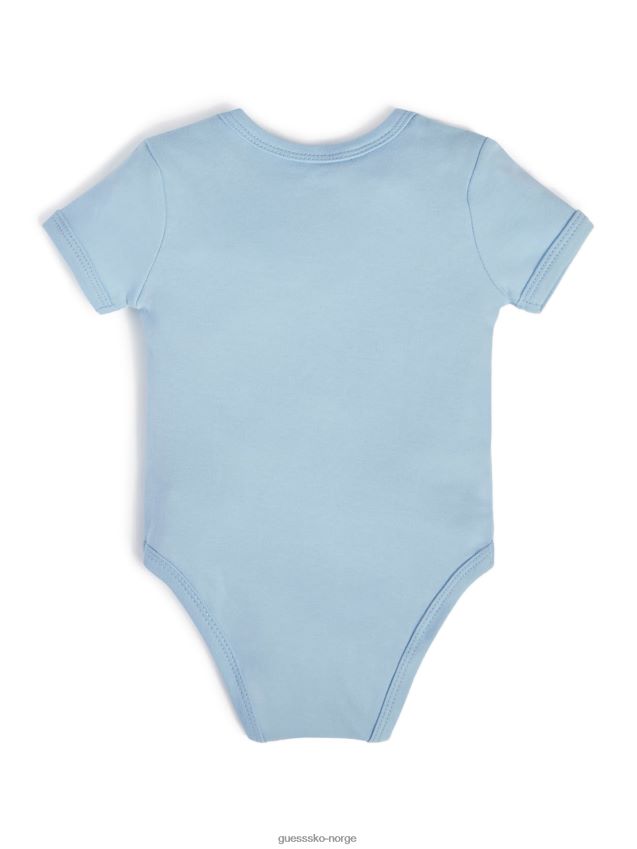 Guess bodysuit med frostet blå logo (0-24m) frostet blå gutt F0LJ8011485