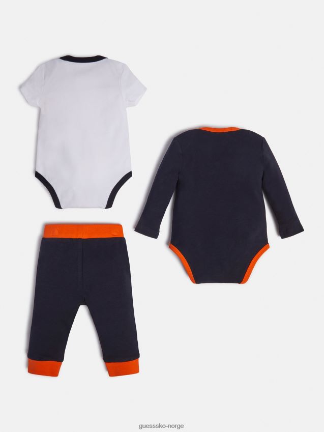 Guess bukse og 2 body sett hvit multi hvit multi gutt F0LJ802490