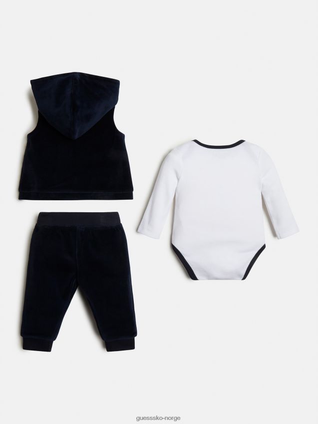 Guess chenille vest body pant sett blå blå gutt F0LJ801904