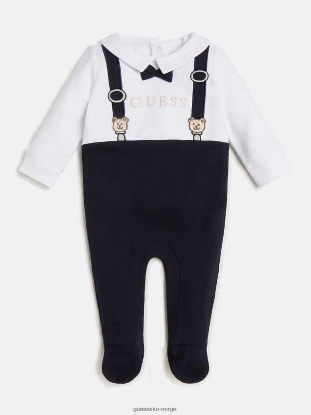 Guess front logo-romper hvit hvit gutt F0LJ801954
