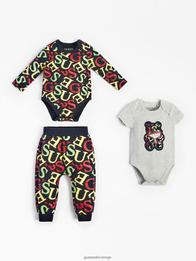 Guess grå multipack 2 body og buksesett grå multi gutt F0LJ802195