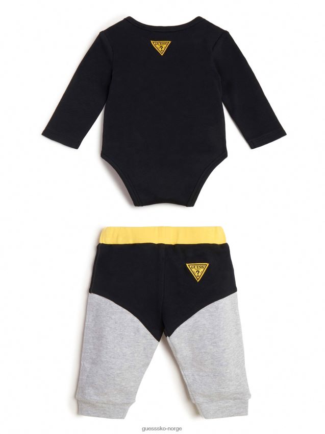 Guess originaler x batman bodysuit og buksesett (0-12m) kulsvart gutt F0LJ8011341