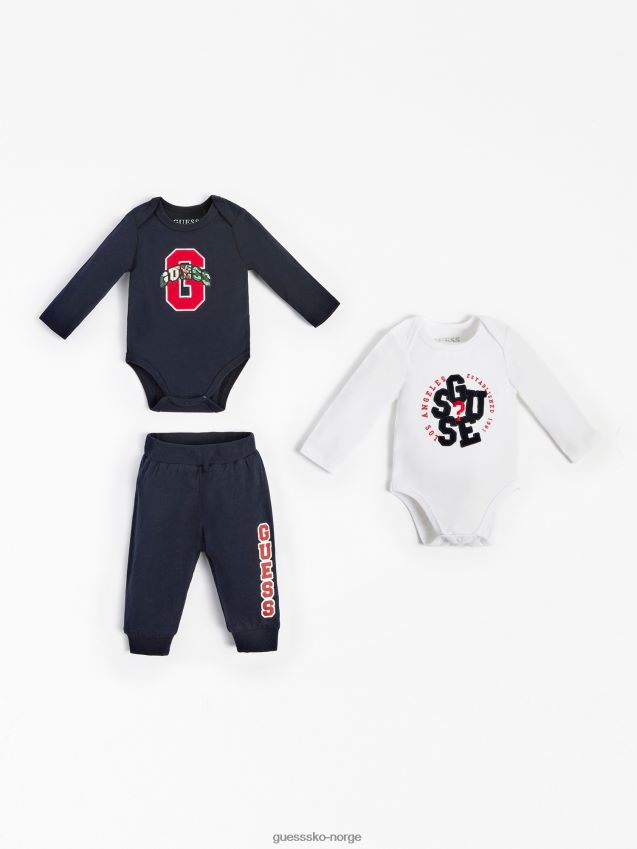 Guess pakke 2 body og buksesett blå multi blå multi gutt F0LJ801969