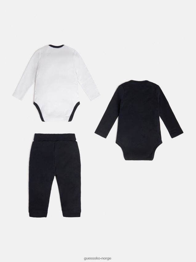 Guess pakke 2 body og buksesett blå multi blå multi gutt F0LJ802010