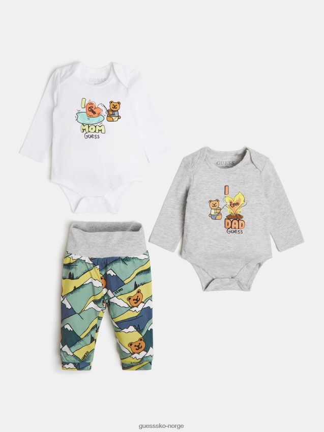 Guess pakke 2 body og buksesett flerfarget mønster flerfarget mønster gutt F0LJ802031