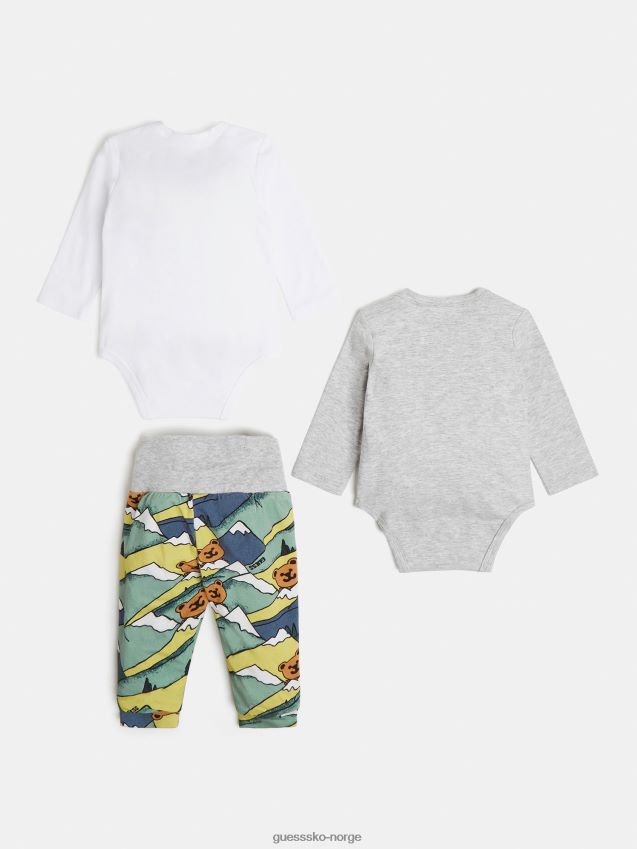Guess pakke 2 body og buksesett flerfarget mønster flerfarget mønster gutt F0LJ802031