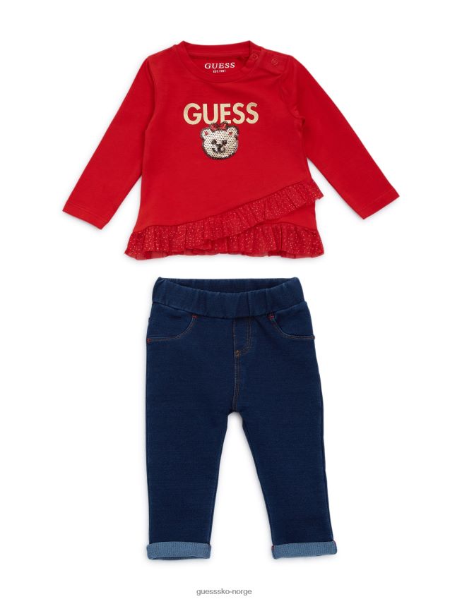 Guess strålende bærtopp og denimbuksesett (0-24m) strålende bær gutt F0LJ8011559