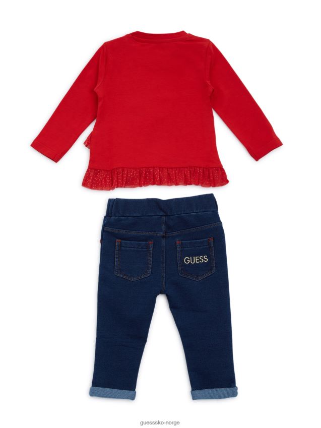 Guess strålende bærtopp og denimbuksesett (0-24m) strålende bær gutt F0LJ8011559