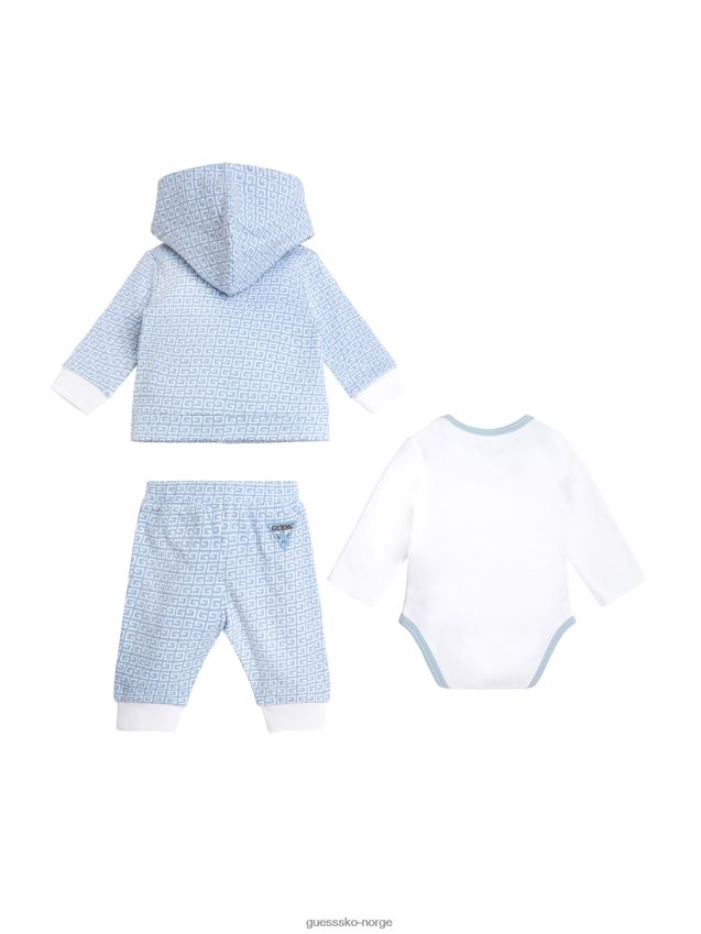 Guess take me home sett (0-12m) allover logo g hvit allover logo g hvit gutt F0LJ8011216