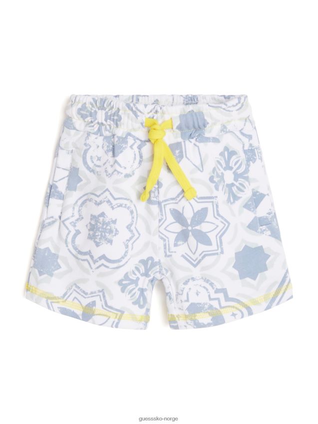 Guess aktive shorts med trykk på blå fliser (2-6) blå fliser trykk gutt F0LJ8011391