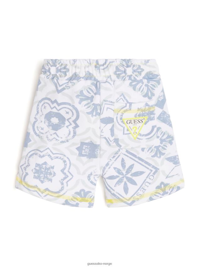 Guess aktive shorts med trykk på blå fliser (2-6) blå fliser trykk gutt F0LJ8011391