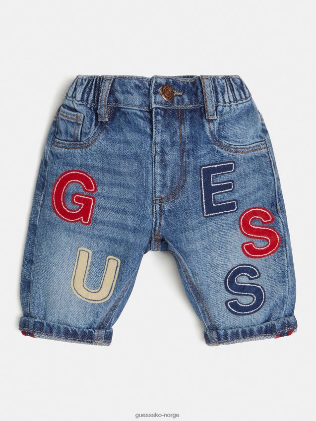 Guess brodert denimbukse blå blå gutt F0LJ802190