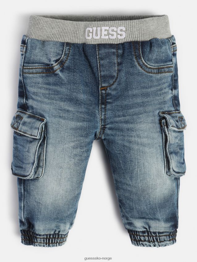 Guess cargo denim bukse blå blå gutt F0LJ802548