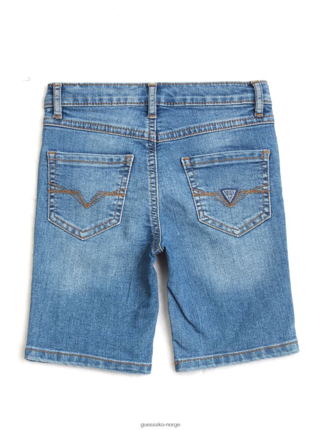 Guess super knallblå vask stretch denim shorts (2-7) super knallblå vask gutt F0LJ8011450