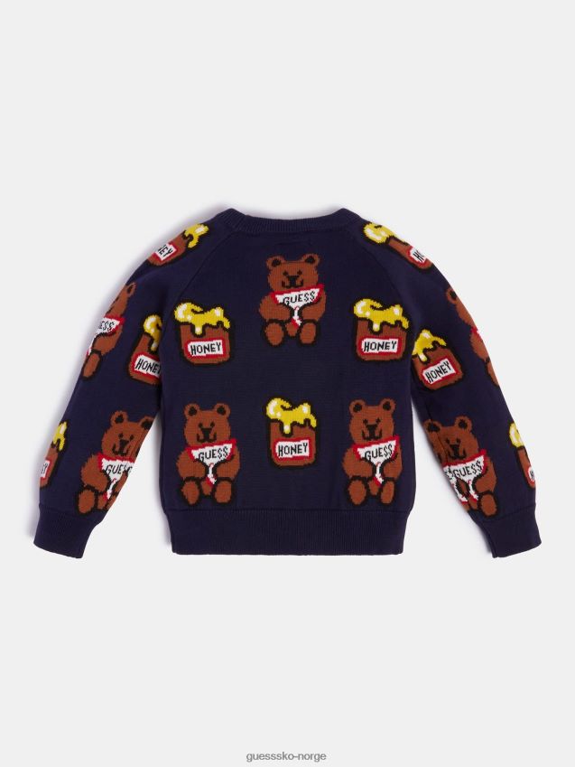 Guess all over logo jacquard genser blå multi blå multi gutt F0LJ802389
