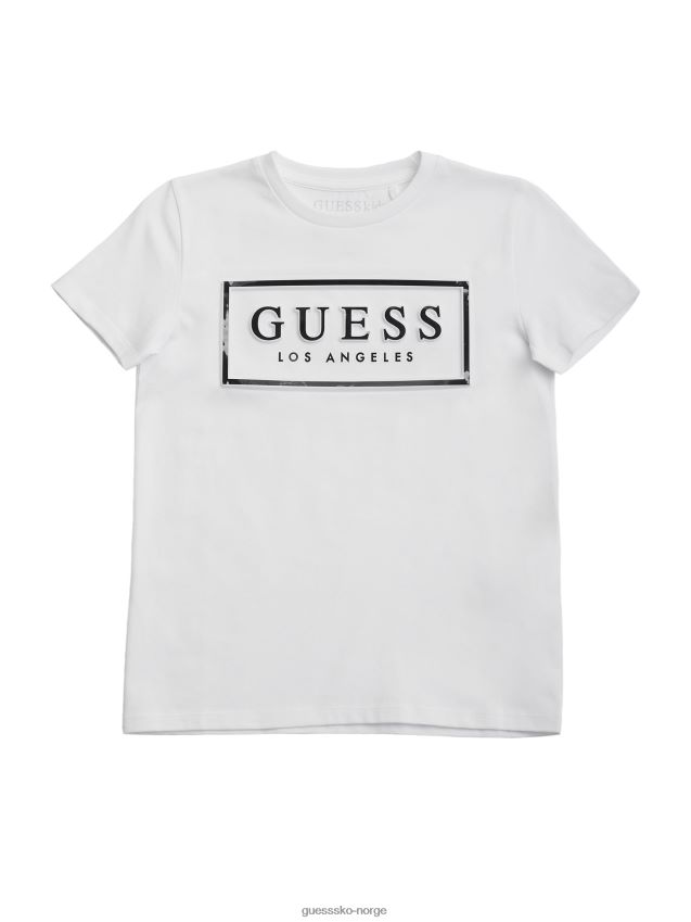 Guess ekte hvit colt folie preget logo-t-skjorte (2-6) ekte hvit gutt F0LJ809088