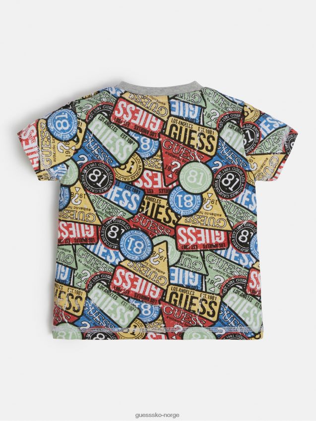 Guess flerfarget t-skjorte med hele printet mønster flerfarget mønster gutt F0LJ801879