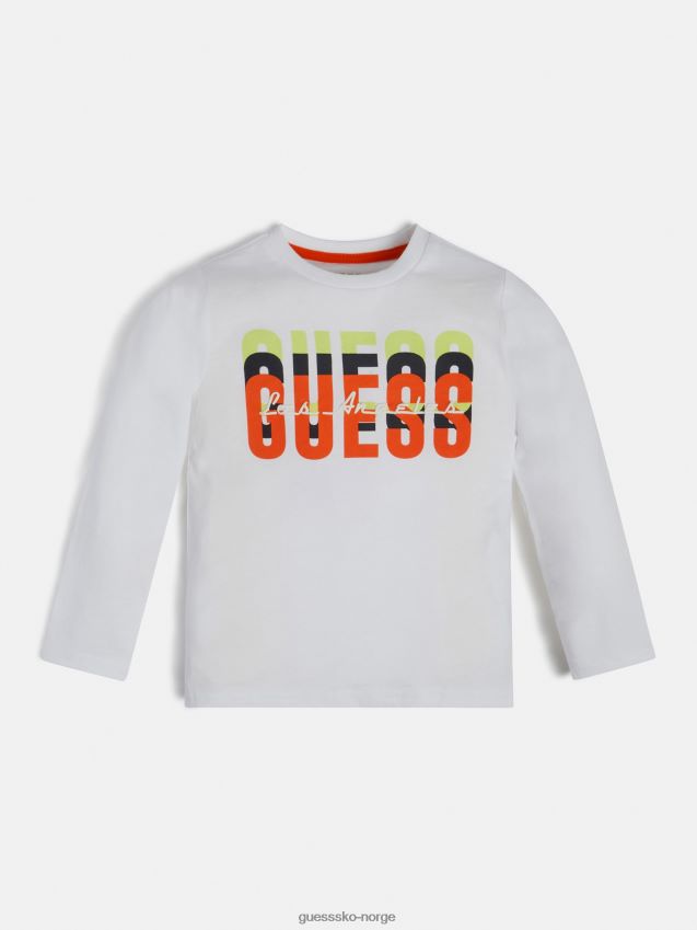 Guess foran logo t-skjorte hvit ny trend hvit gutt F0LJ802472
