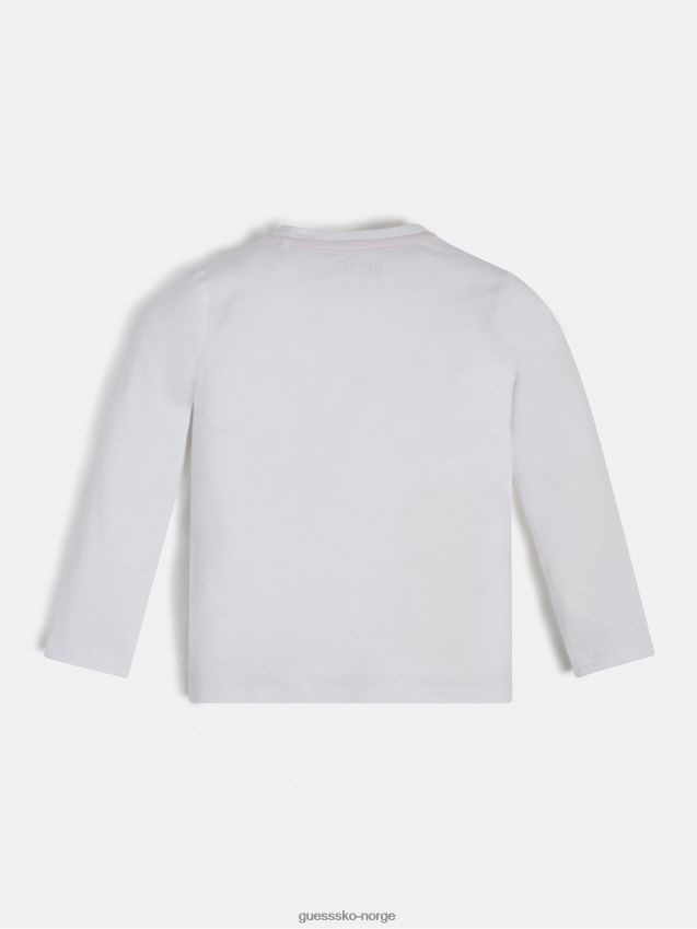 Guess foran logo t-skjorte hvit ny trend hvit gutt F0LJ802472