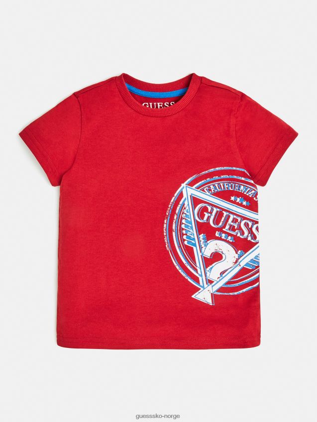 Guess foran logo t-skjorte rød ny trend rød gutt F0LJ802089