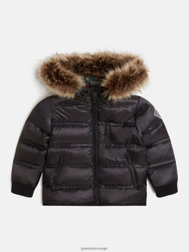 Guess fuskepels hette puffer svart svart gutt F0LJ802209