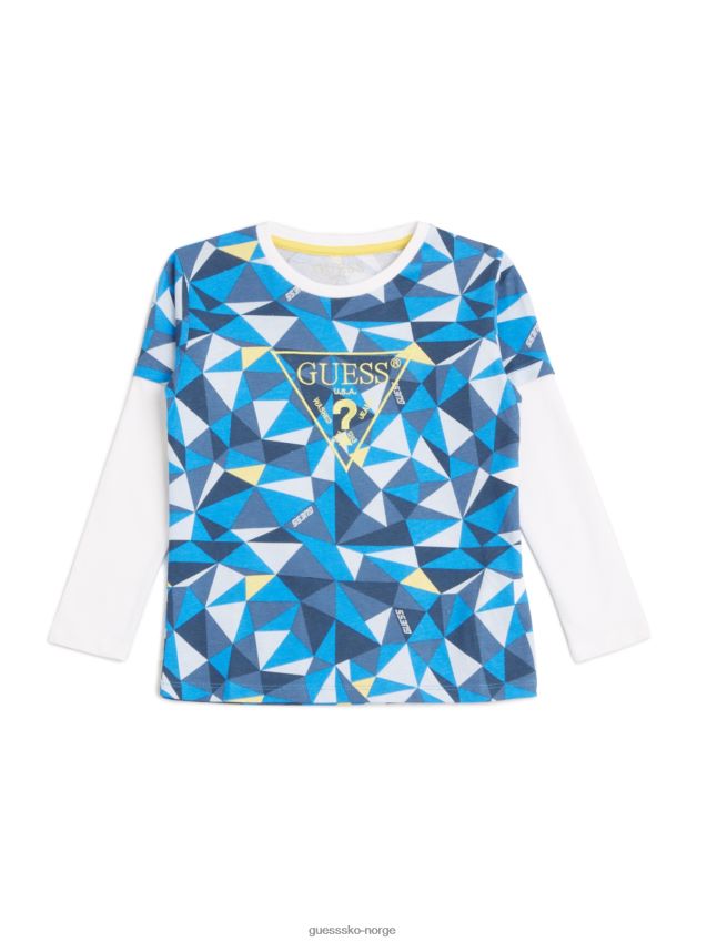 Guess geometrisk lagdelt t-skjorte og buksesett (2-6) hel trekant hel trekant gutt F0LJ8011346