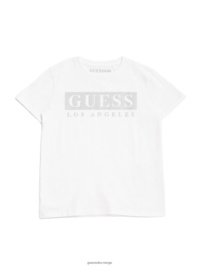 Guess greg logo t-skjorte (2-6) ekte hvit ekte hvit gutt F0LJ809079