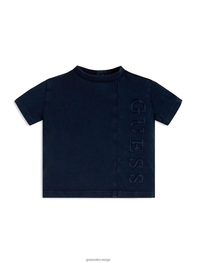 Guess halvfarget logo-t-skjorte (2-7) dekksblå dekk blå gutt F0LJ8011389