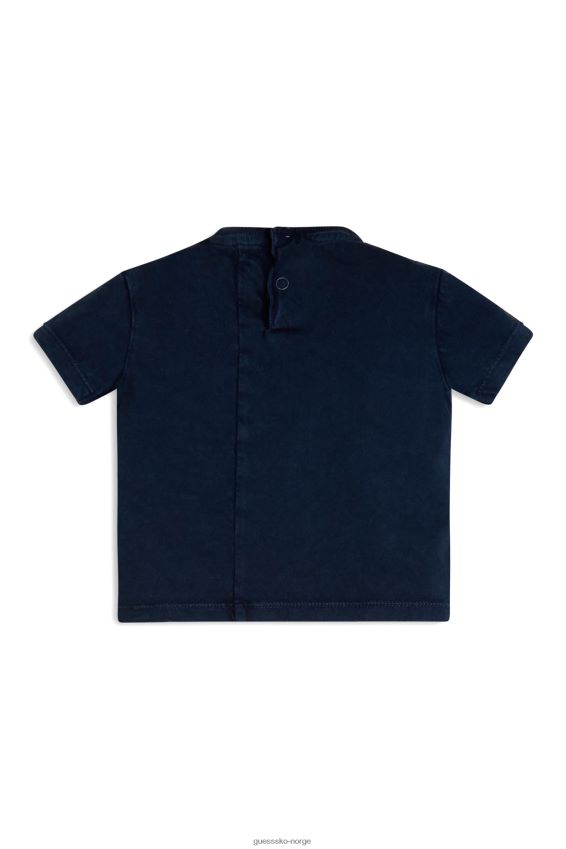 Guess halvfarget logo-t-skjorte (2-7) dekksblå dekk blå gutt F0LJ8011389