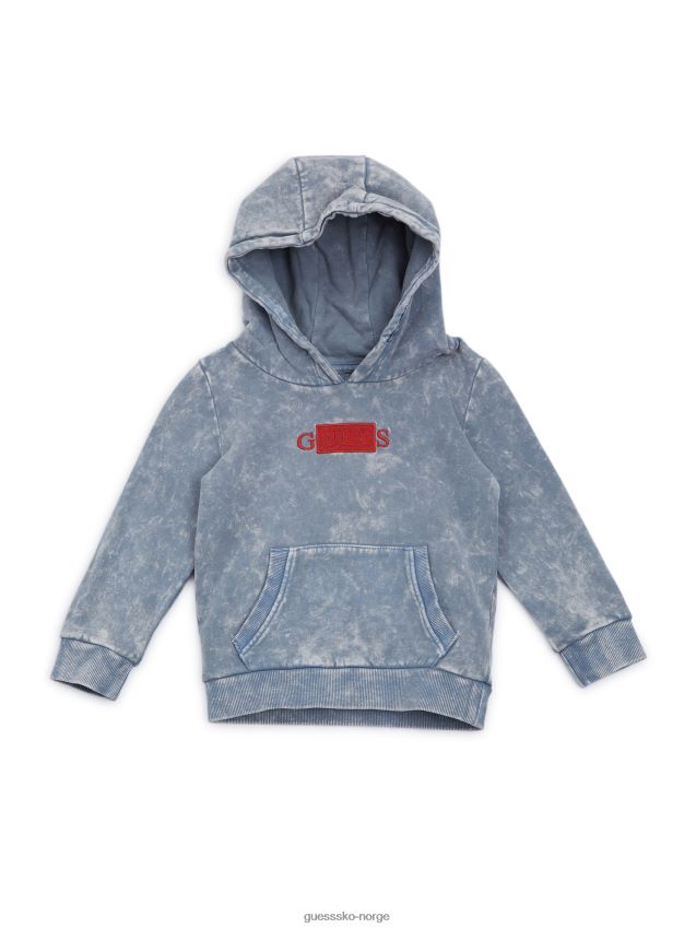 Guess hettegenser med blokkert logo (3m-7) nimbusblå nimbus blå gutt F0LJ8011287