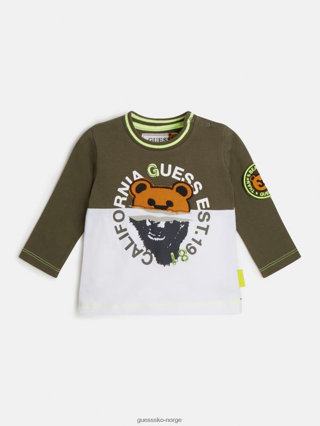 Guess hvit t-skjorte med lapp foran hvit gutt F0LJ802133