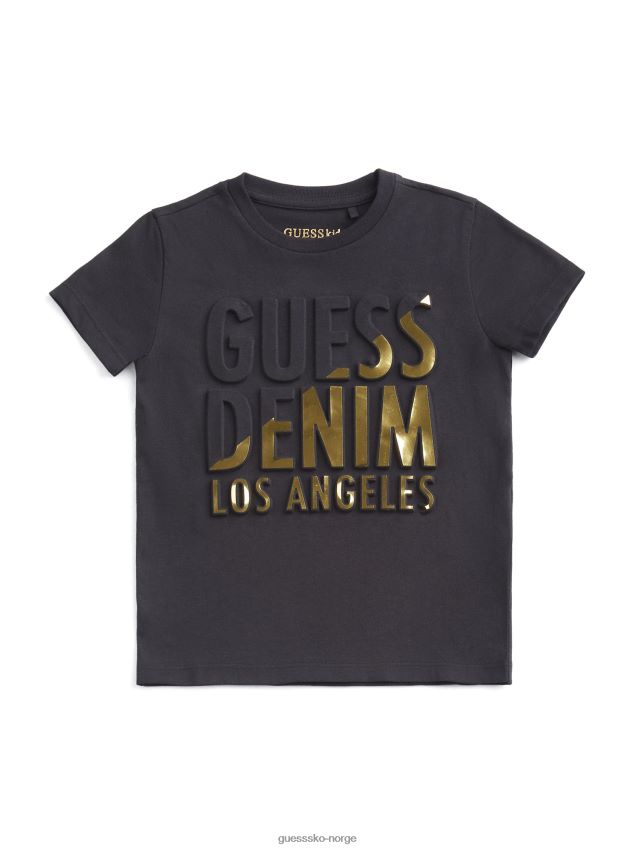 Guess jet black bruer split tee (2-6) kulsvart gutt F0LJ809082