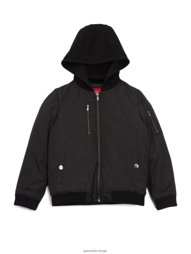 Guess jet black maverick flight jakke (2-6) kulsvart gutt F0LJ808871