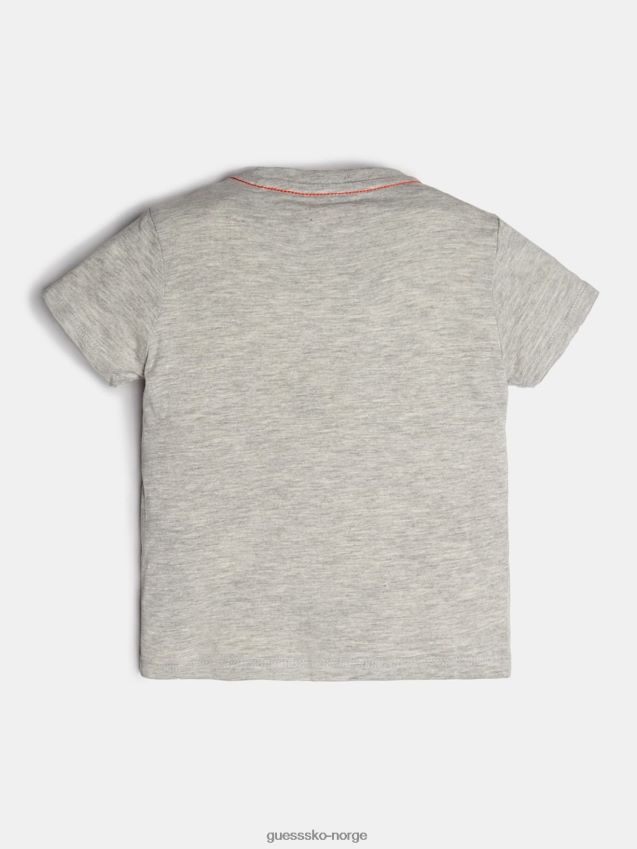Guess kortermet trekant-logo-t-skjorte for barn (2-7) grå gutt F0LJ8011231