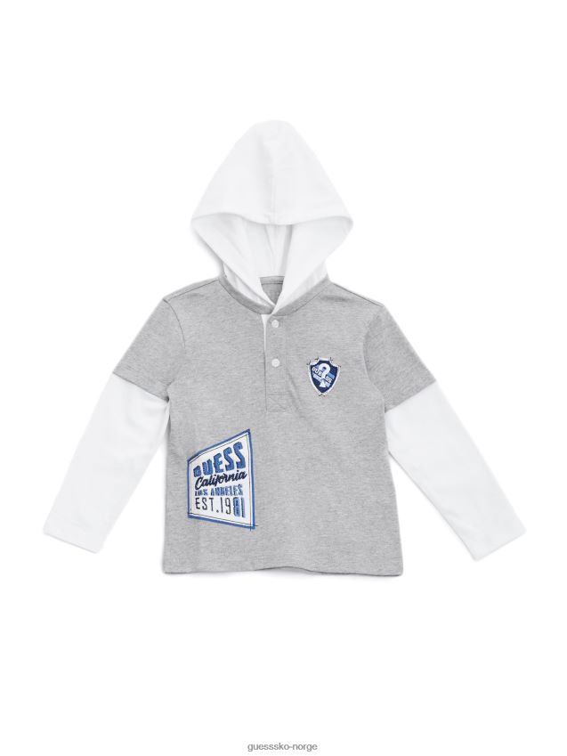 Guess lagdelt langermet t-skjorte (2-7) lys steinlyng lys steinlyng gutt F0LJ8011366