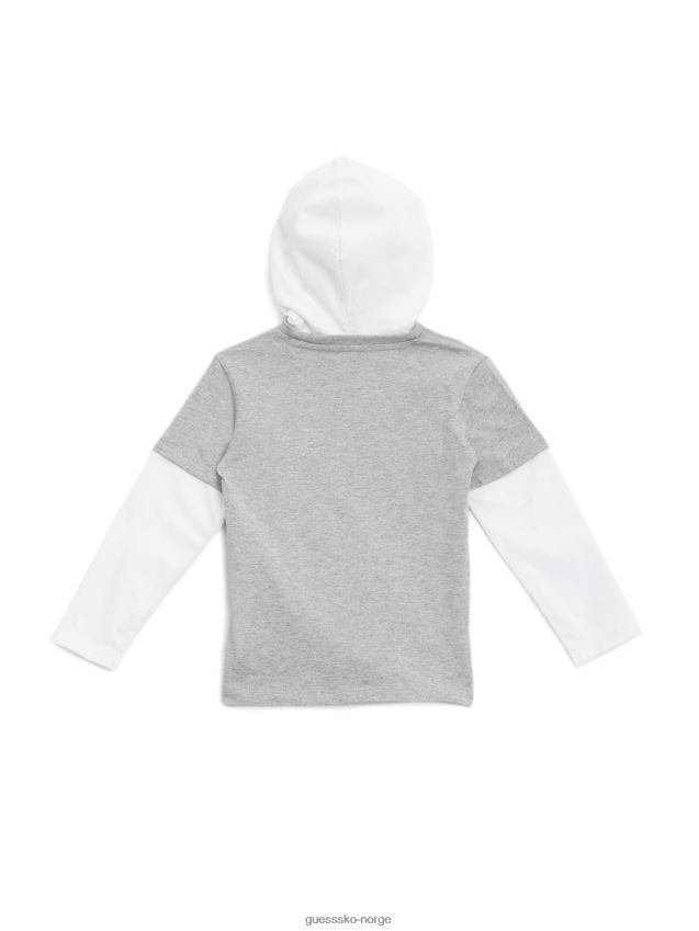 Guess lagdelt langermet t-skjorte (2-7) lys steinlyng lys steinlyng gutt F0LJ8011366