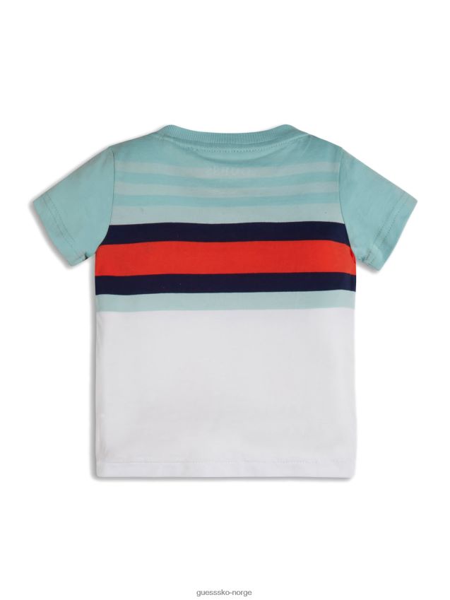 Guess mint for å være multi øko-stripet logo-t-skjorte (3m-7) mynte å være multi gutt F0LJ8011363