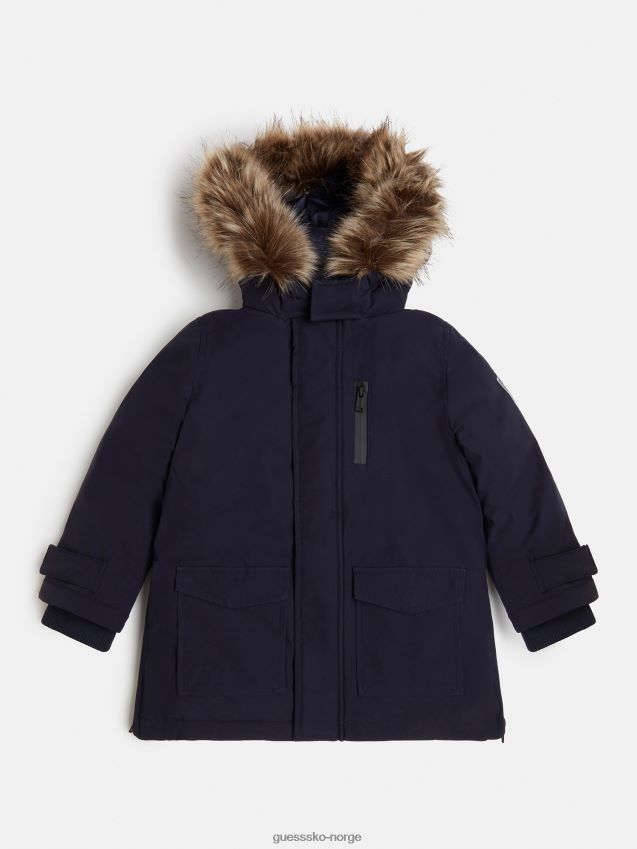 Guess parkas med hette blå blå gutt F0LJ802146