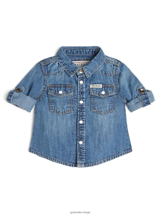 Guess respekt mini denim indigoskjorte (2-7) respekt gutt F0LJ8011344