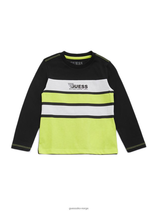 Guess stripete tee (2-7) advarsel gul forsiktig gul gutt F0LJ8011158
