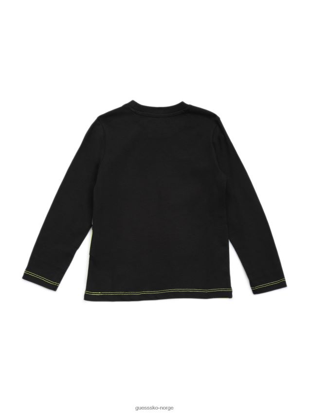 Guess stripete tee (2-7) advarsel gul forsiktig gul gutt F0LJ8011158