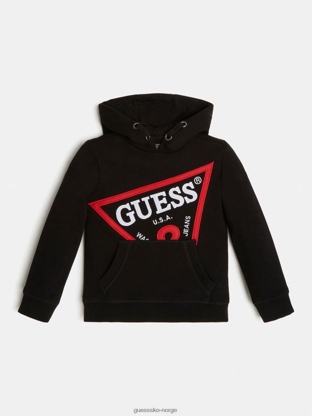 Guess svart genser med logo foran svart gutt F0LJ802526