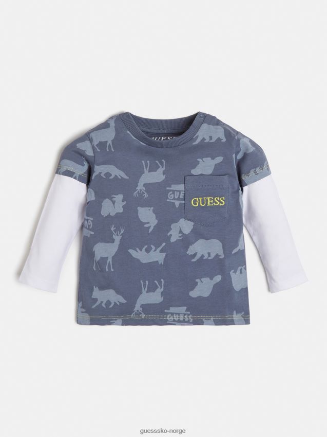 Guess t-skjorte med hele trykkgutt F0LJ802202