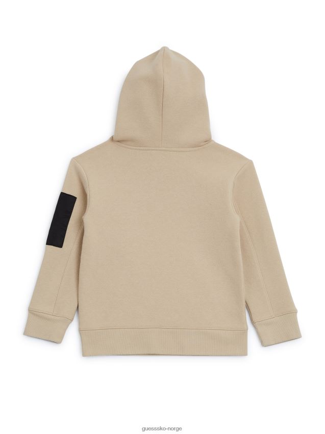 Guess taupe logan genser med halv glidelås (2-6) taupe gutt F0LJ808847