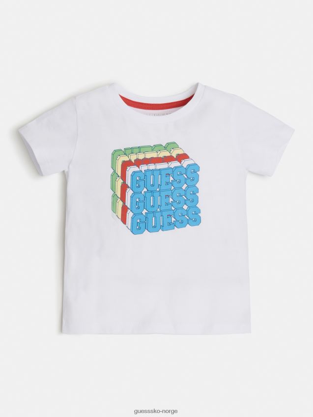 Guess trend front logo t-skjorte hvit hvit gutt F0LJ801884