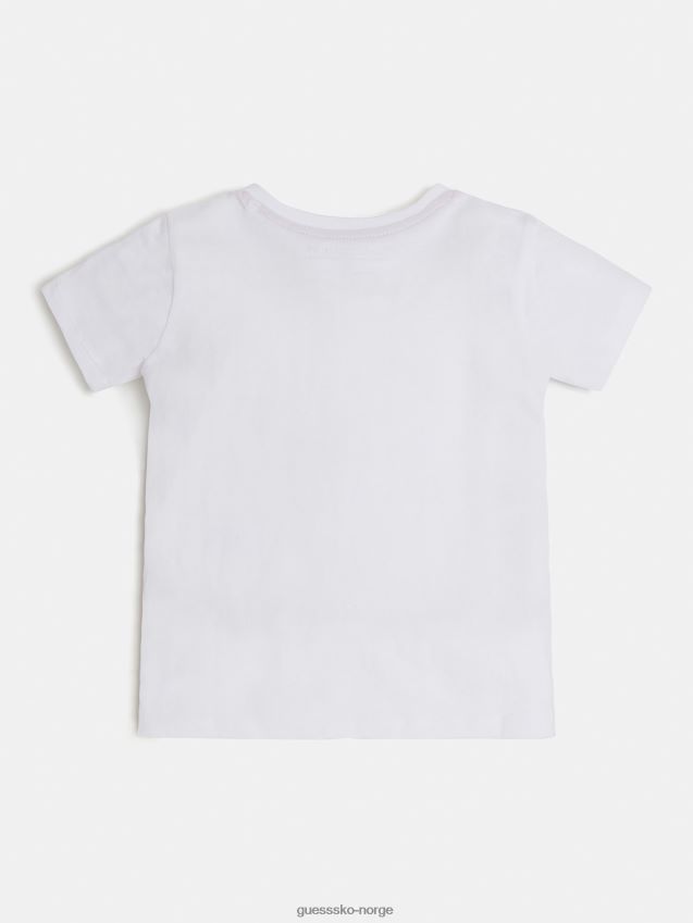 Guess trend front logo t-skjorte hvit hvit gutt F0LJ801884