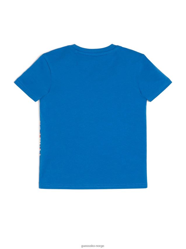 Guess vasket logo-t-skjorte (2-7) daphne blå daphne blå gutt F0LJ8011516